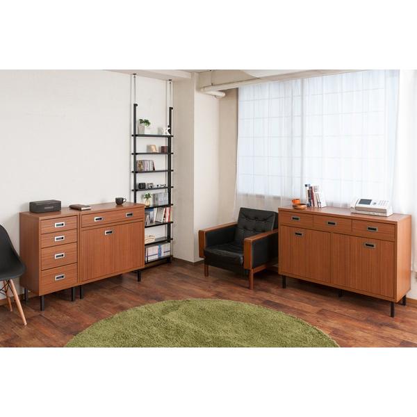 キャビネット 折れ戸タイプ スチール脚 アメリカンヴィンテージ 幅