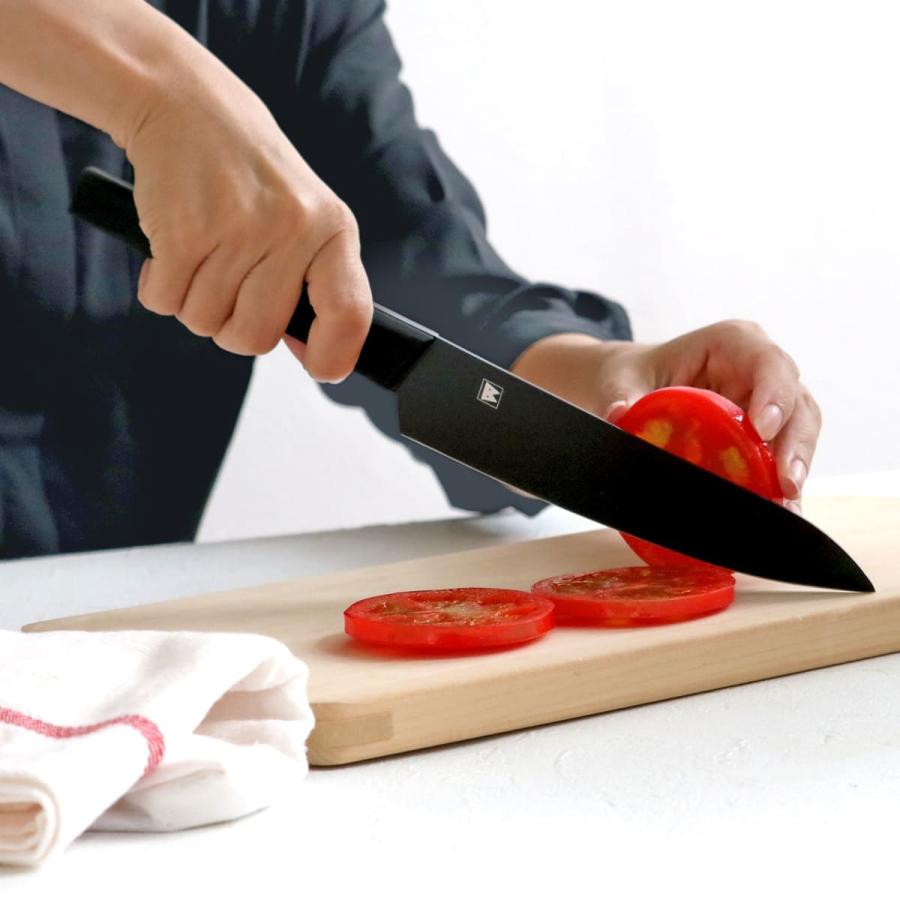 三徳包丁 ペティナイフ 2点セット バイアキッチンブラック （ 包丁