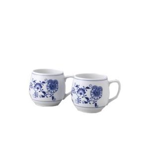 安心の代理店商品 ボヘミアブルーオニオン・トラディション マグ ペア 250ml CB124 22033