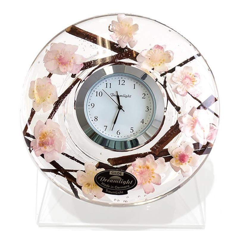 名入れ時計 代引不可 ドリーム・クロック 置時計 サクラ CDD7202CL 直径約11cm スタンド付き レリーフ・エッチング料金込み