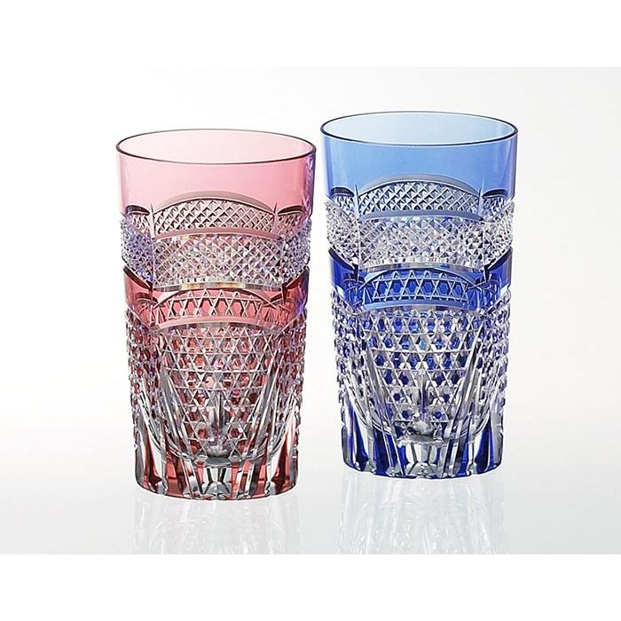 新品】KAGAMI CRYSTAL 篠崎英明氏 作品 ペアタンブラー グラス 江戸