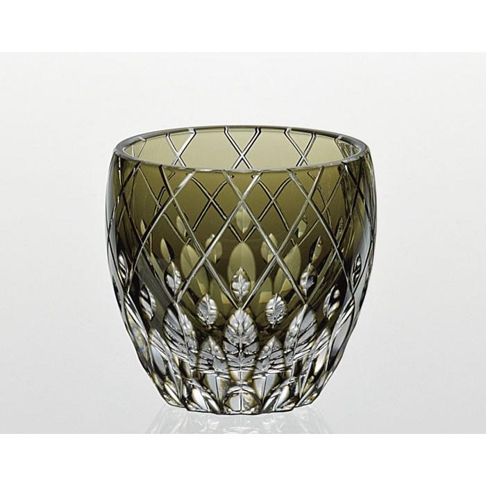 江戸切子 カガミクリスタル 冷酒杯 冷酒グラス KAGAMI CRYSTAL タンブラー 木箱入り T535-2641-BLK 伝統工芸士 篠崎英明氏作 優良配送
