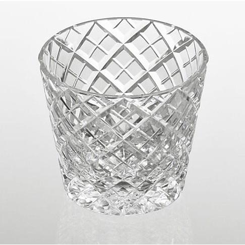 江戸切子 カガミクリスタル KAGAMI CRYSTAL 猪口 〈矢来重 紋〉 木箱入り T709-1564 優良配送