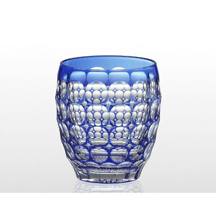 江戸切子 カガミクリスタル ロックグラス KAGAMI CRYSTAL タンブラー 紫陽花 木箱入り T727-2684-CCB 伝統工芸士 鍋谷聰氏作 優良配送