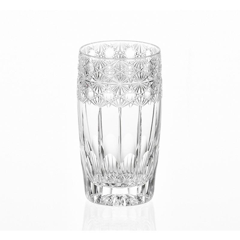 カガミクリスタル タンブラー KAGAMI CRYSTAL スリムグラス 光華 クリア 木箱入り T893-2980 伝統工芸士 鍋谷淳一氏作 優良配送