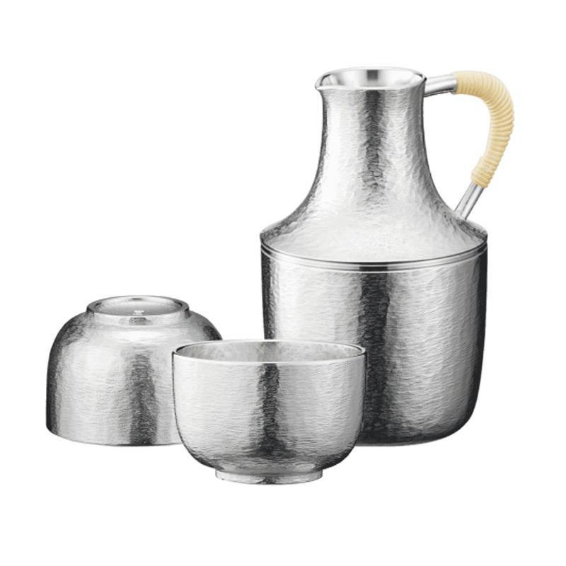 大阪錫器 名入れ可能 和酒器 酒器セット 弥生 sy-ya チロリ+ぐい呑み2 