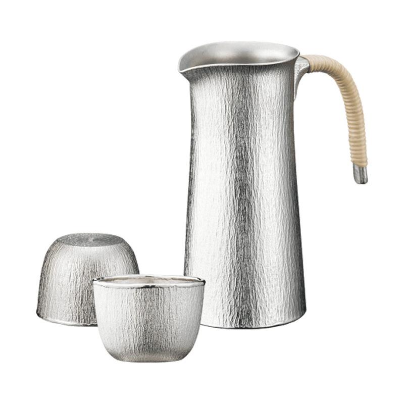 大阪錫器 和酒器 酒器セット かたらい sy-ka チロリ+ぐい呑み2個 桐 
