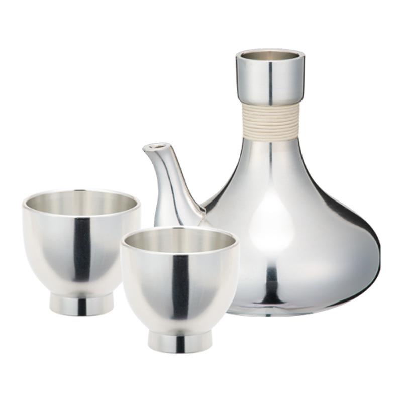 大阪錫器 名入れ可能 和酒器 酒器セット 朱雀 sy-su チロリ+ぐい呑み2 