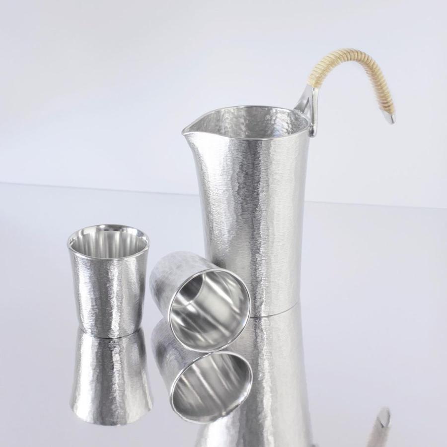 大阪錫器 名入れ可能 和酒器 酒器セット 風花 sy-kz チロリ+ぐい呑み2 