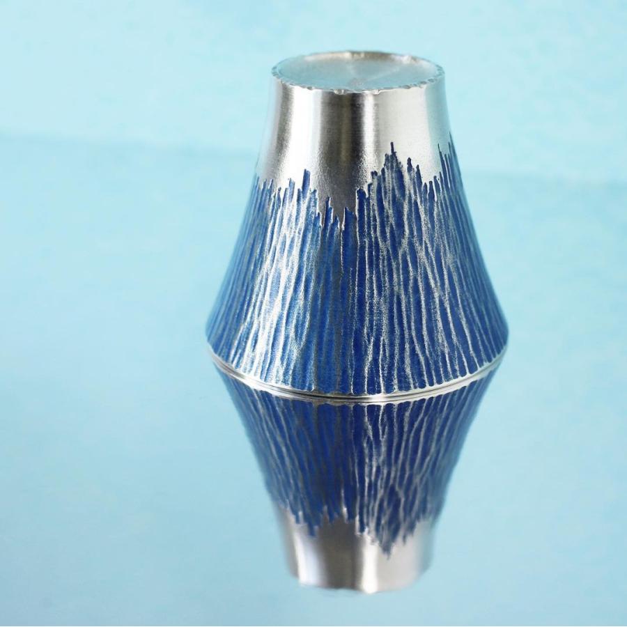 大阪錫器 名入れ可能 富士山 タンブラー 小 白 180ml fut-1-w 桐箱入り 