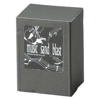 大塚ガラス ミュージックサンドブラスト ウェーブ・鍵盤 花瓶 ベース 44S038 化粧箱入りの画像