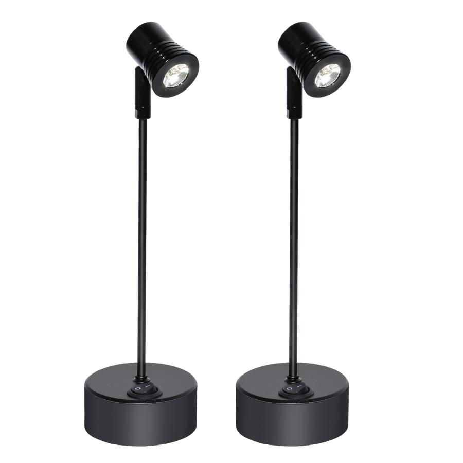 lixinixil LEDウォールライト USB充電式 LEDスポットライト 2個セット LEDライト バックライト ショーケース照明 天井 ...
