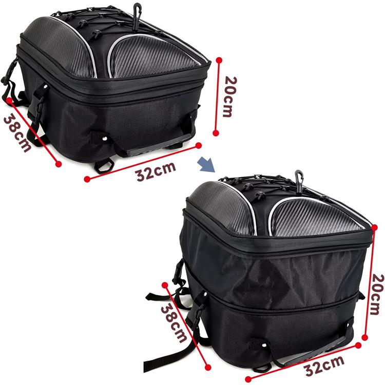 シートバッグ　防水　大容量　ベルトあり Amazon | シートバッグ バイク 大容量 19～27L Granwalker 簡単固定