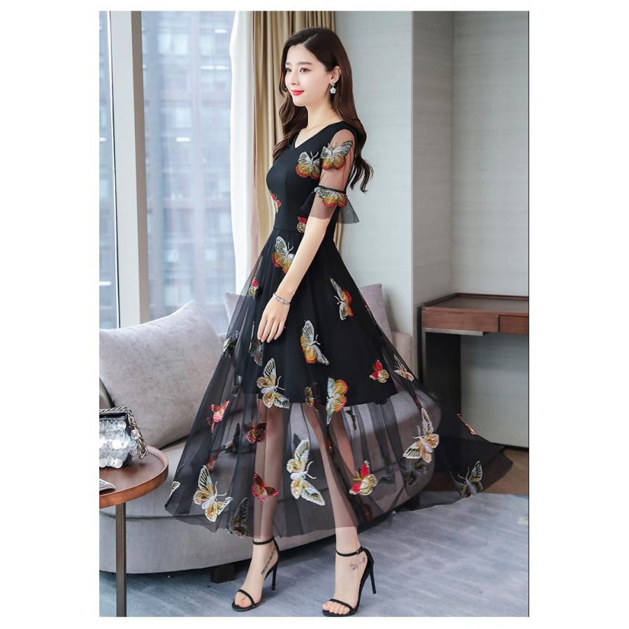 ワンピース マキシ丈ワンピース レディース 40代 刺繍 蝶 夏 ワンピ マキシワンピース 2色 着痩せ 結婚式 ロングドレス Lhos111 Lizstore 通販 Yahoo ショッピング