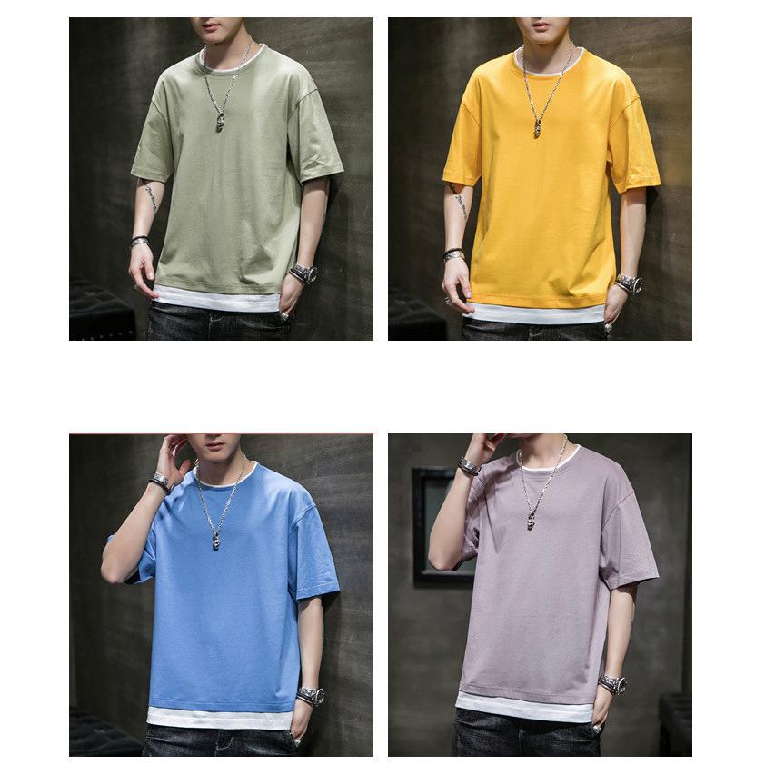 Tシャツ メンズ おしゃれ Tシャツ 半袖 白tシャツ ゆったり 黒 切り替え T Shirt 代 30代 40代 8色 Lmtops017 Lizstore 通販 Yahoo ショッピング