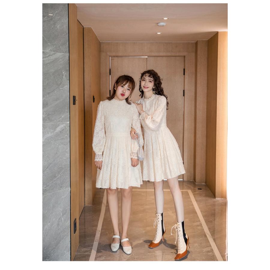 ワンピース パーティードレス レディース 秋 冬 ファッション 膝丈 レース 長袖 きれいめ 着やせ レースワンピ 通勤 オシャレ デート Lyq686 Lizstore 通販 Yahoo ショッピング