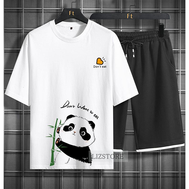 ジャージ メンズ 上下セット 半袖 セットアップ ジャージ上下 パーカー Tシャツ可愛い パンダ ルームウェア スポーツ 夏 カジュアル Lytz113 Lizstore 通販 Yahoo ショッピング