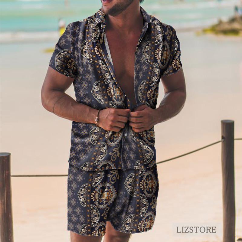 ジャージ 上下 メンズ セットアップ おしやれ 半袖 夏 大きいサイズ シャツ 上下セット 花柄 30代 40代 50代 Lytz197 Lizstore 通販 Yahoo ショッピング