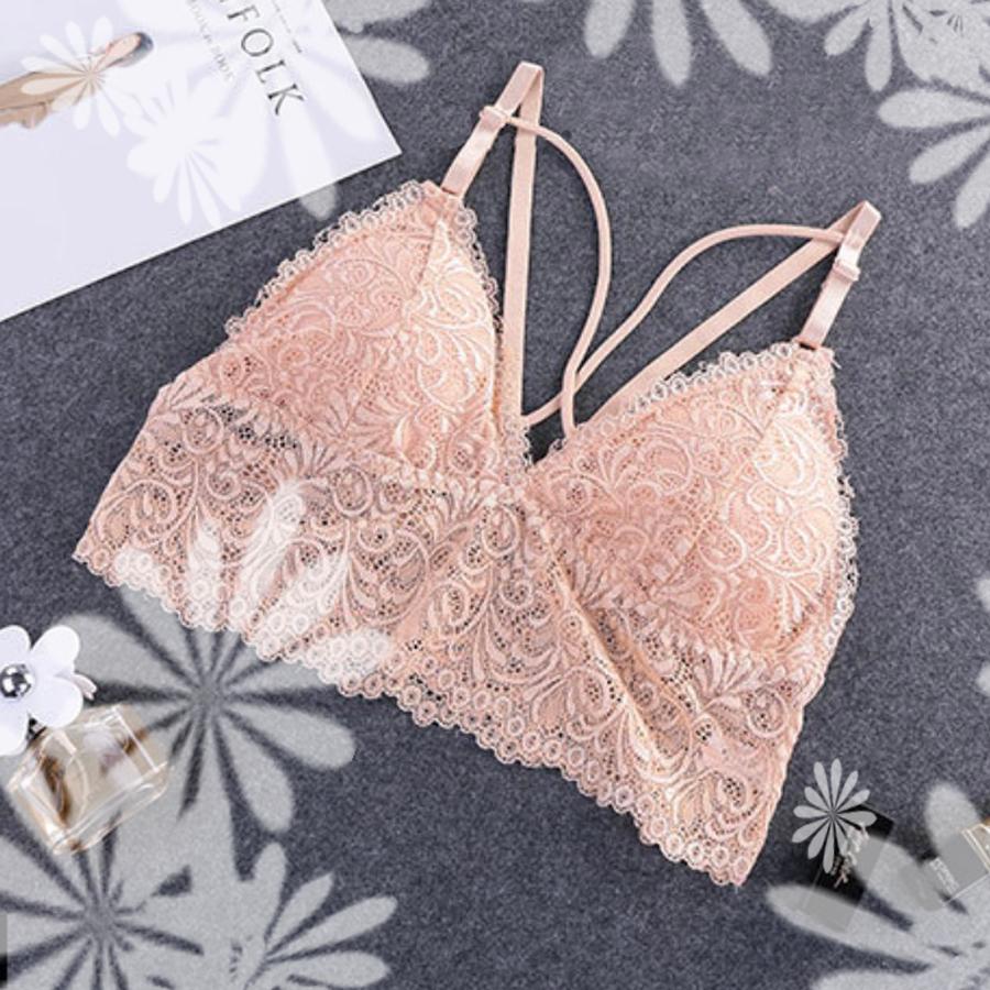 ブラジャー ショーツセット ブラレット 下着女性 三角ブラ 上下セット