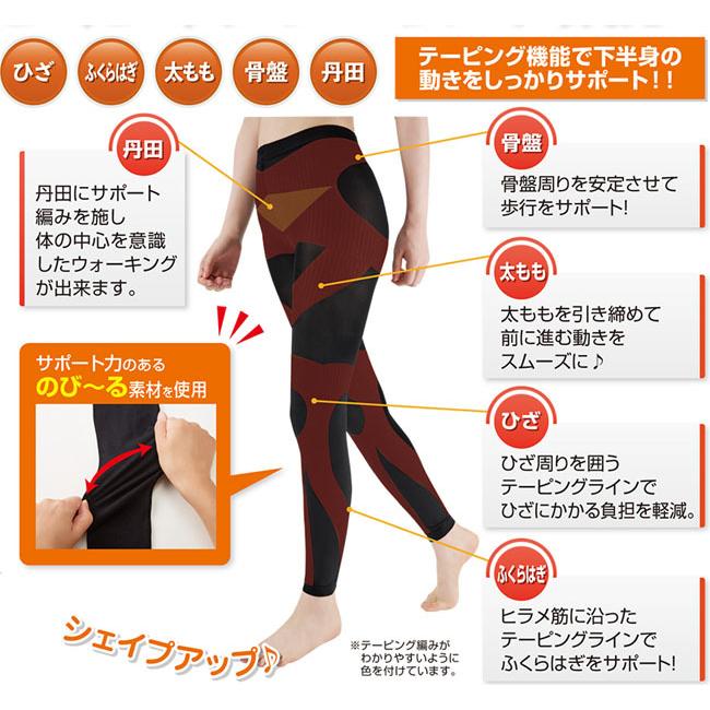 セルヴァン ウォーキングスパッツplus テーピング編み機能 メール便送料無料 Cvn 3768 インナーショップリーズ 通販 Yahoo ショッピング