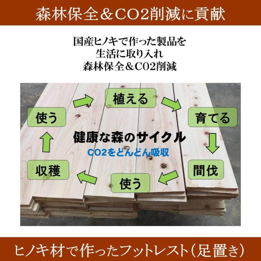 フットレスト 木製 Ｎｏ．１ 足置き オフィス デスクワーク 気持ち良い ストレス軽減 ヒノキ 桧 檜 リモートワーク テレワーク 日本製_10
