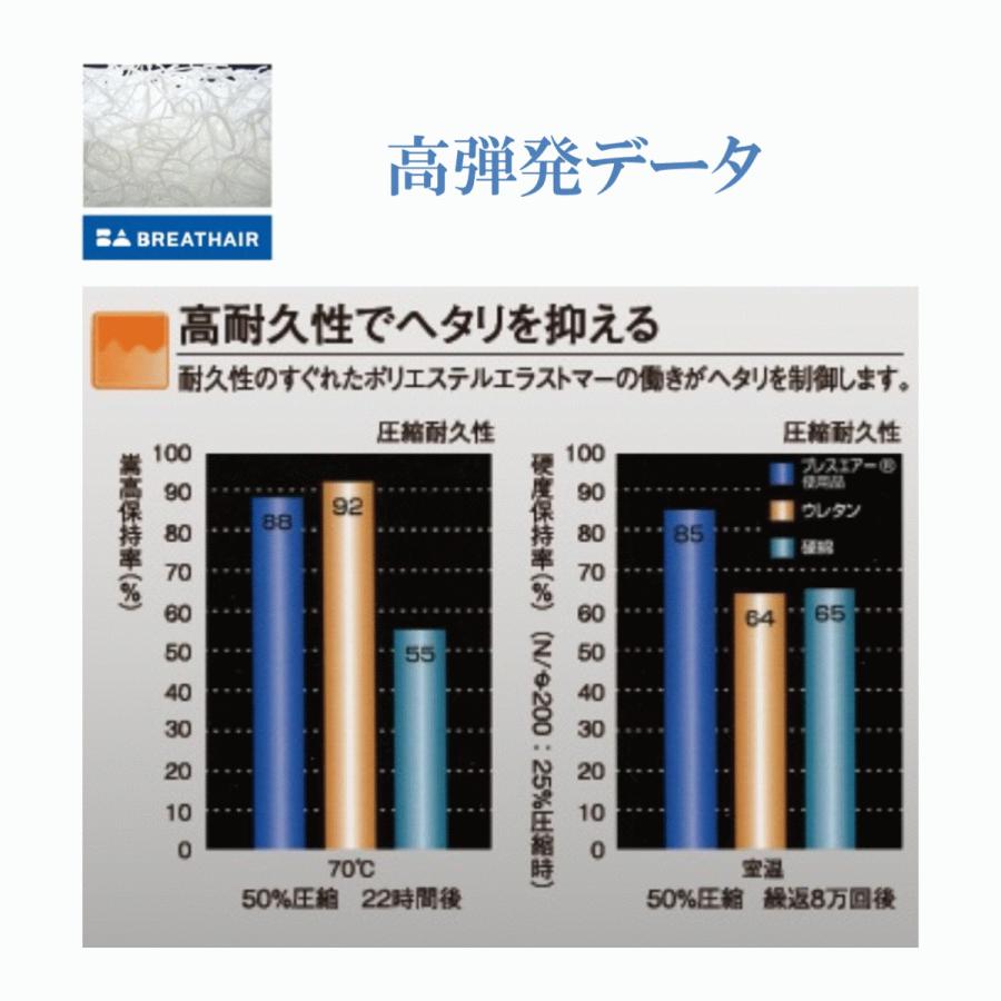高反発マットレス　Ｂ−ＡＩＲ３ＤＸ　ダブル　腰痛　ロングサイズ　洗える敷き布団　ダクロンアクア　ブレスエアー　ユーロフォーム　安眠　体圧分散　寝姿勢｜lizumointl｜06