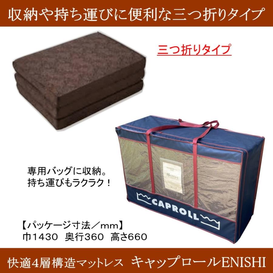 高反発マットレス キャップロールＥＮＩＳＨＩ ダブルサイズ 波形４層構造 敷き布団 腰痛対策 安眠 さわやかな目覚め 体圧分散 寝返りサポート 日本製_5
