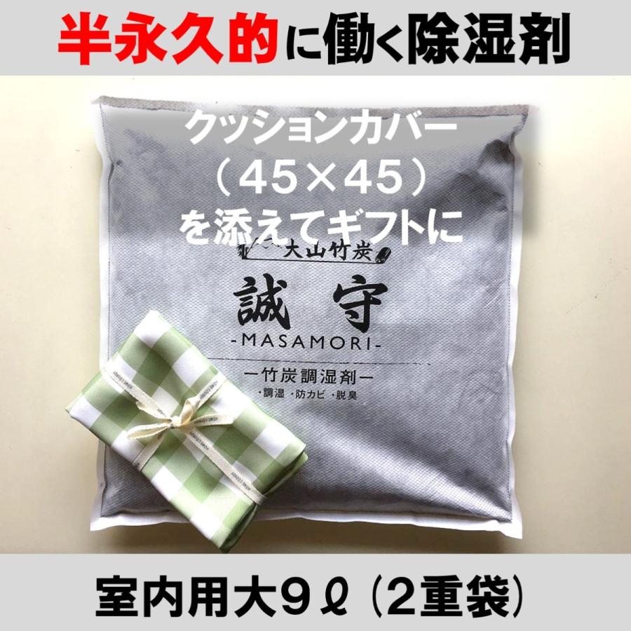 除湿剤 半永久的 繰り返し 大山竹炭 室内用大9リットル 誠守2重袋