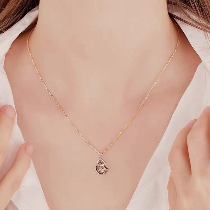 ダイヤモンドネックレス、ピアス 結婚式アクセサリー イニシャルD ネックレス ピアス k18RGP cz