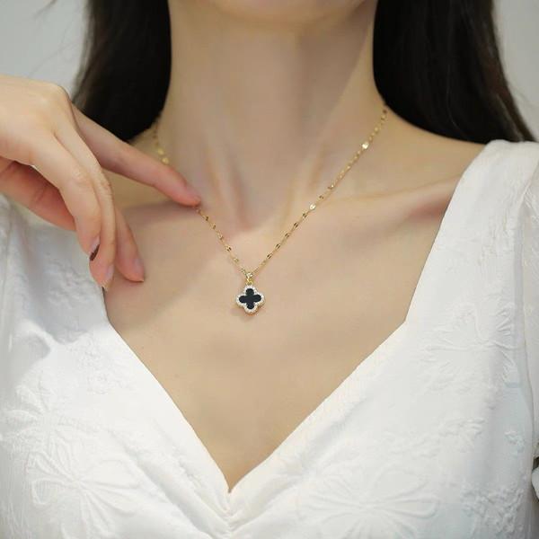 ネックレス 四つ葉 レディース キュービックジルコニア 幸福の ネックレス 四つ葉 レディース キュービックジルコニア 幸福の