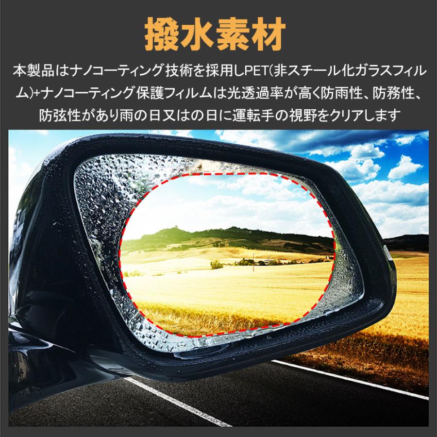 ドアミラーフィルム ナノコーティング 保護 高光透過率 サイドミラー 親水 ドアミラー 汎用 D849 Fm Wh L Kのestore 通販 Yahoo ショッピング