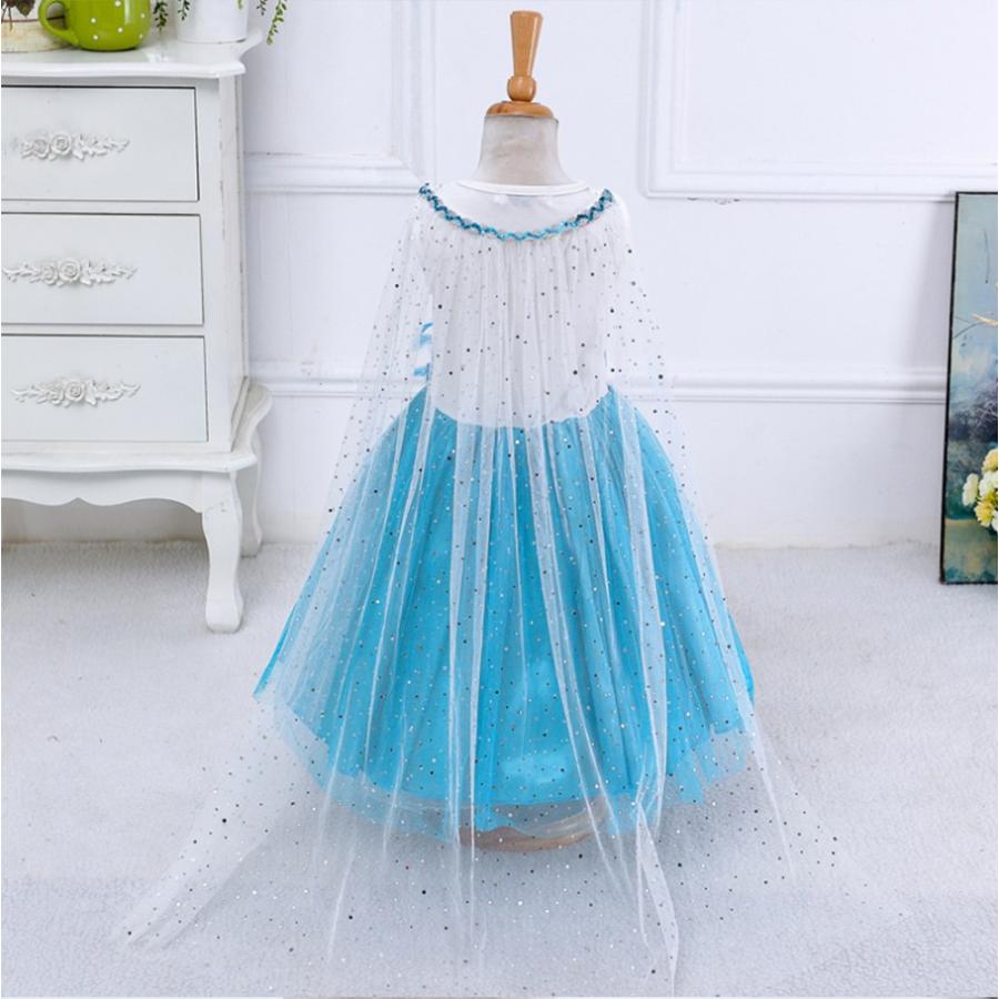 エルサ風 プリンセス 子供ドレス キッズ ワンピース ハロウィン 薄いマント 二点セット 女の子 F8019 L Kのestore 通販 Yahoo ショッピング
