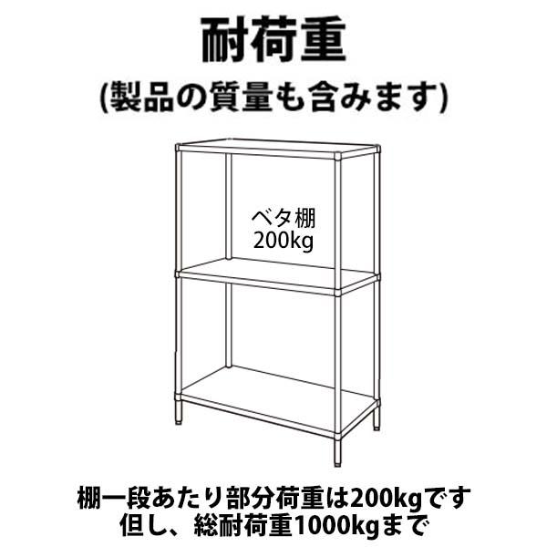 シンコー　ラック　RB3-18075　RB3型<ベタ棚3段>　SUS430 業務用 新品 送料無料_1