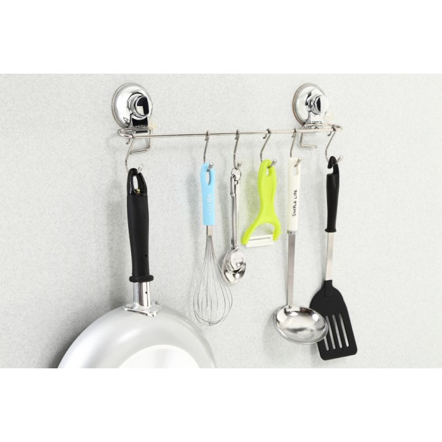 キッチンツールフック 強力 吸盤 フック 壁掛け SUS304 ステンレス
