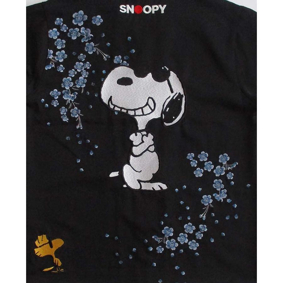 スヌーピー SNOOPY メンズ 半袖オープンカラーシャツ ボーリングシャツ