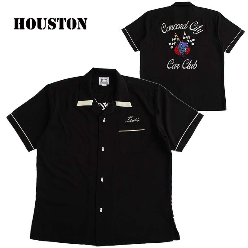 HOUSTON ヒューストン 刺繍 ボーリングシャツ XLサイズ ワイン HOUSTON ヒューストン 刺繍 ボーリングシャツ XLサイズ ワイン