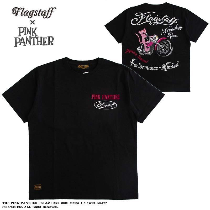Tシャツ メンズ 半袖 ピンクパンサー Pink Panther フラッグスタッフ FLAGSTAFF 刺繍 レディース｜ll-factory