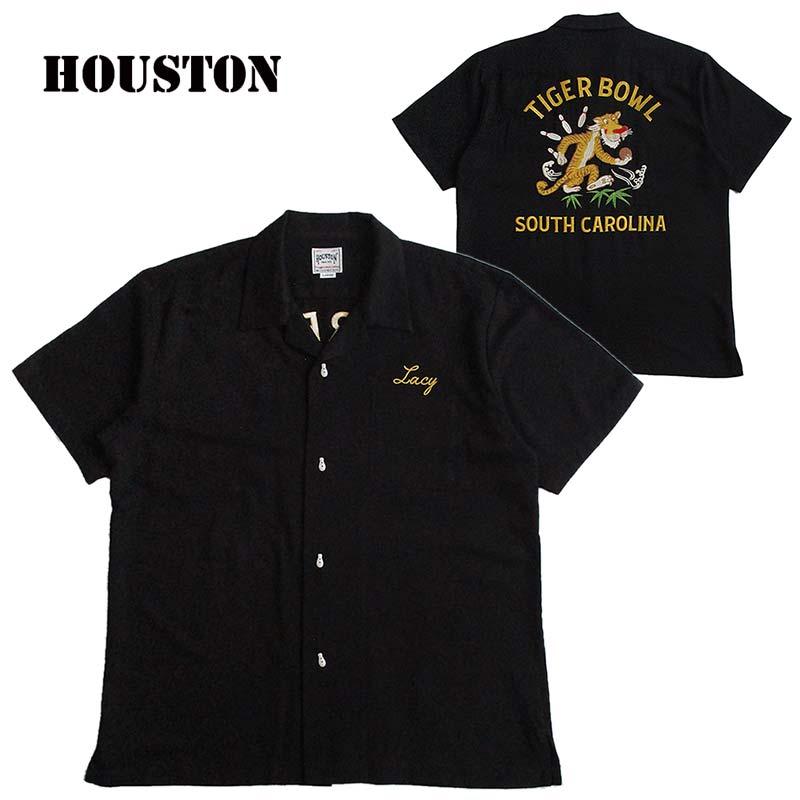 Houston ヒューストン　半袖ボーリングシャツ　刺繍　黒　M 楽天市場】HOUSTON ヒューストン ボウリングシャツ 半袖シャツ