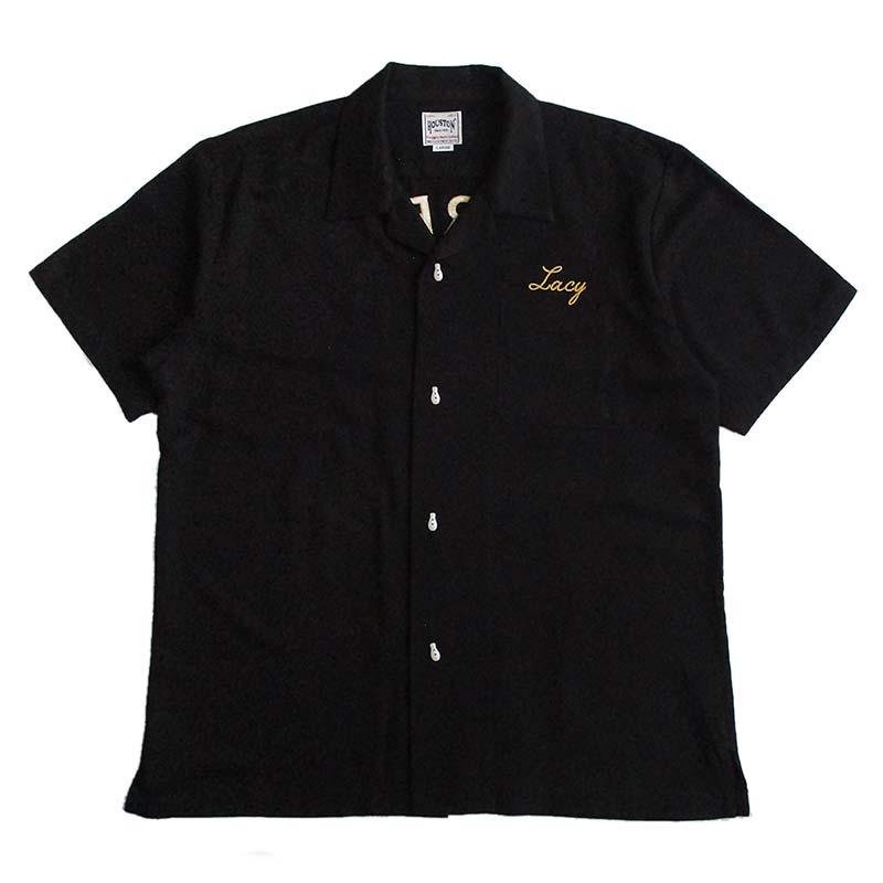 HOUSTON ボーリングシャツ ヒューストン メンズ 半袖 刺繍 : LL