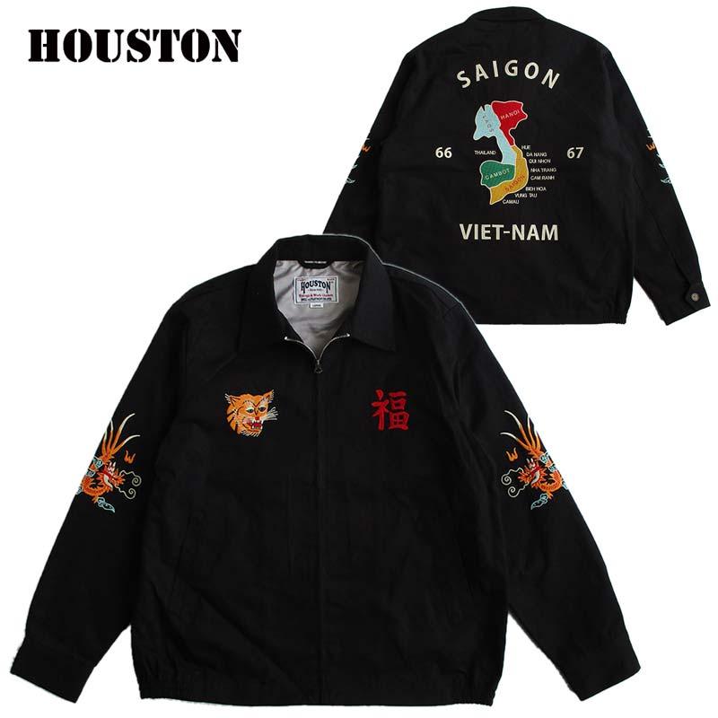 HOUSTON ヒューストン MAP刺繍 ベトジャン スーベニアジャケット ll-factory_51365