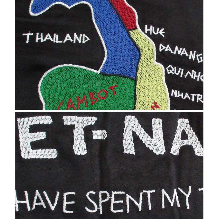 HOUSTON ヒューストン メンズ ベトジャン レーヨンサテン