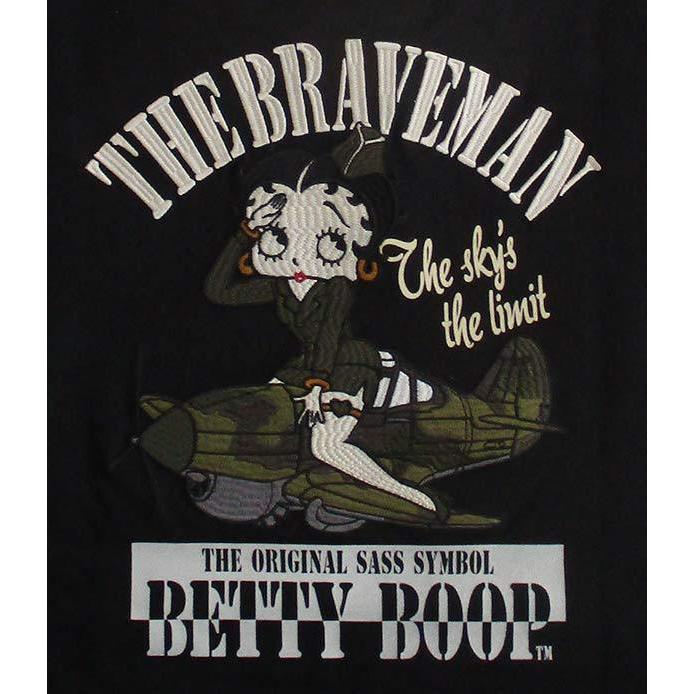 The BRAVE-MAN　ブレイブマン　ベティーブープ　ロンT☆刺繍ロゴ ベティーブープ Betty Boop メンズ 長袖Tシャツ ロンT The BRAVE