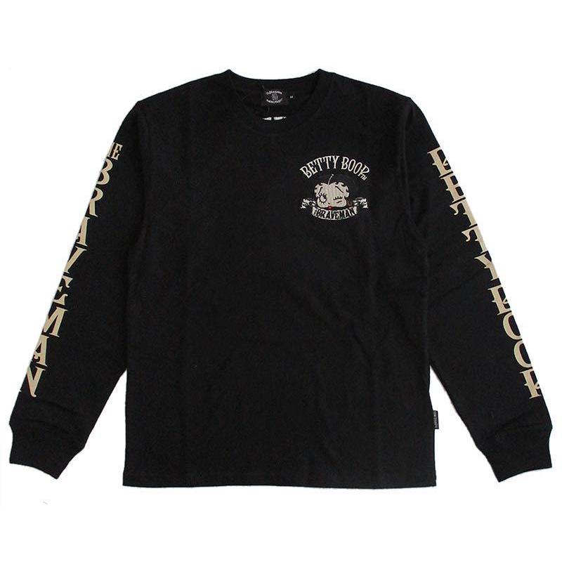 The BRAVE-MAN　ブレイブマン　ベティーブープ　ロンT☆刺繍ロゴ ベティーブープ Betty Boop 長袖Tシャツ ロンT メンズ