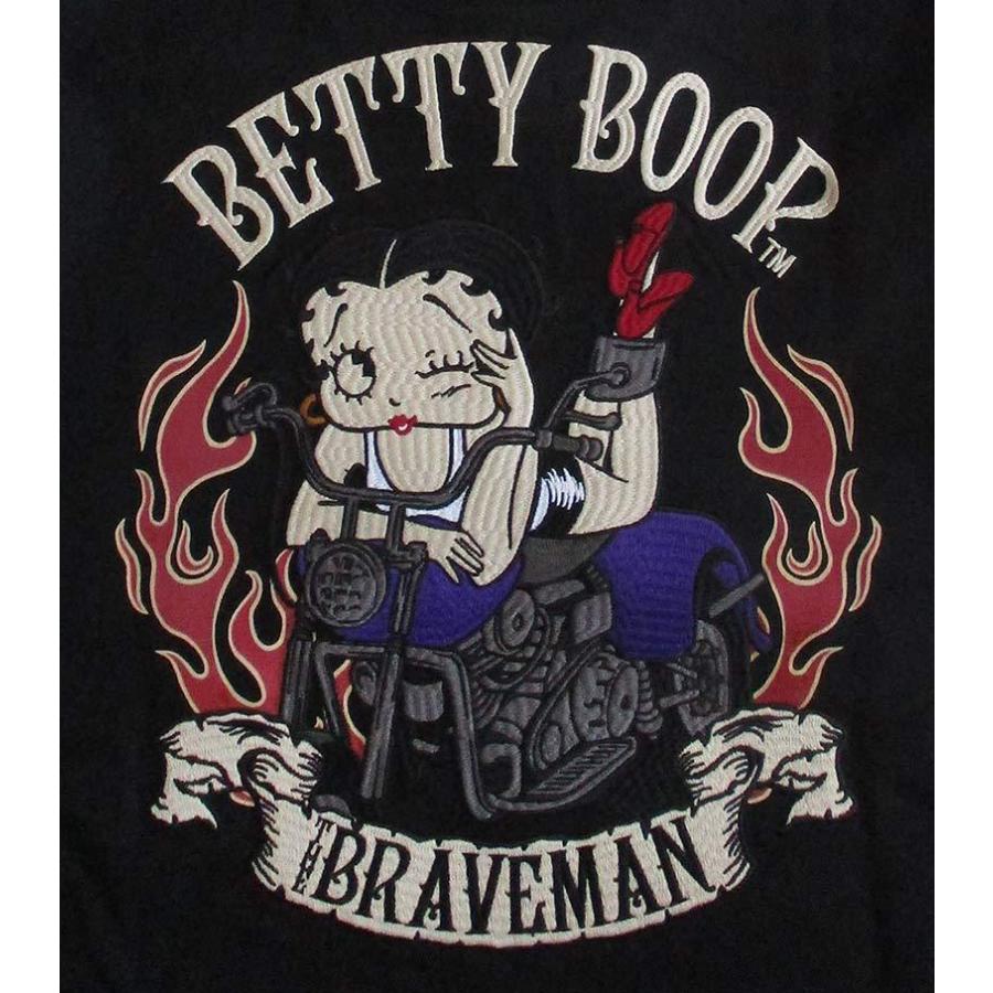 The BRAVE-MAN　ブレイブマン　ベティーブープ　ロンT☆刺繍ロゴ BETTY BOOP ベティーブープ コラボ ブレイブマン Tシャツ/ロンT