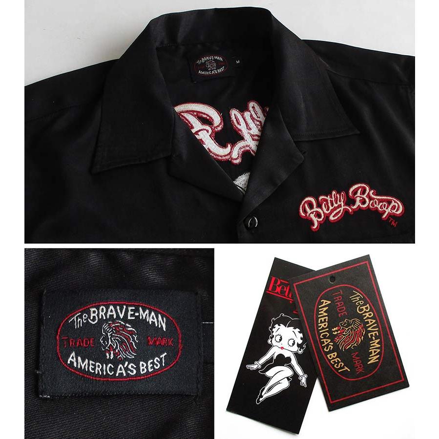 ベティーブープ ボーリングシャツ 半袖 オープンカラーシャツ Betty