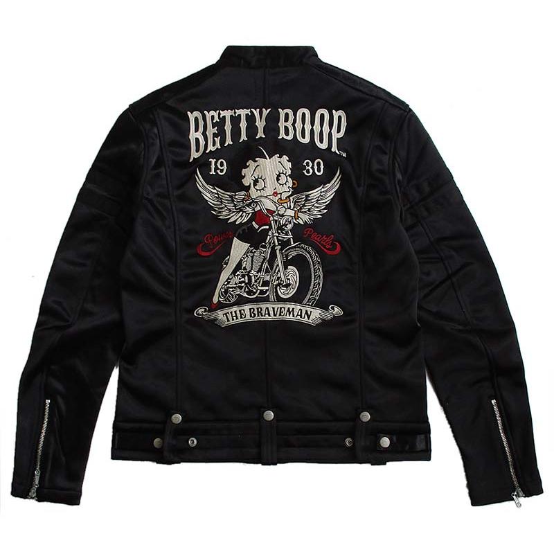 ベティーブープ Betty Boop ボンディング シングルライダースジャケット メンズ レディース The BRAVE-MAN ザ・ブレイブマン｜ll-factory｜05