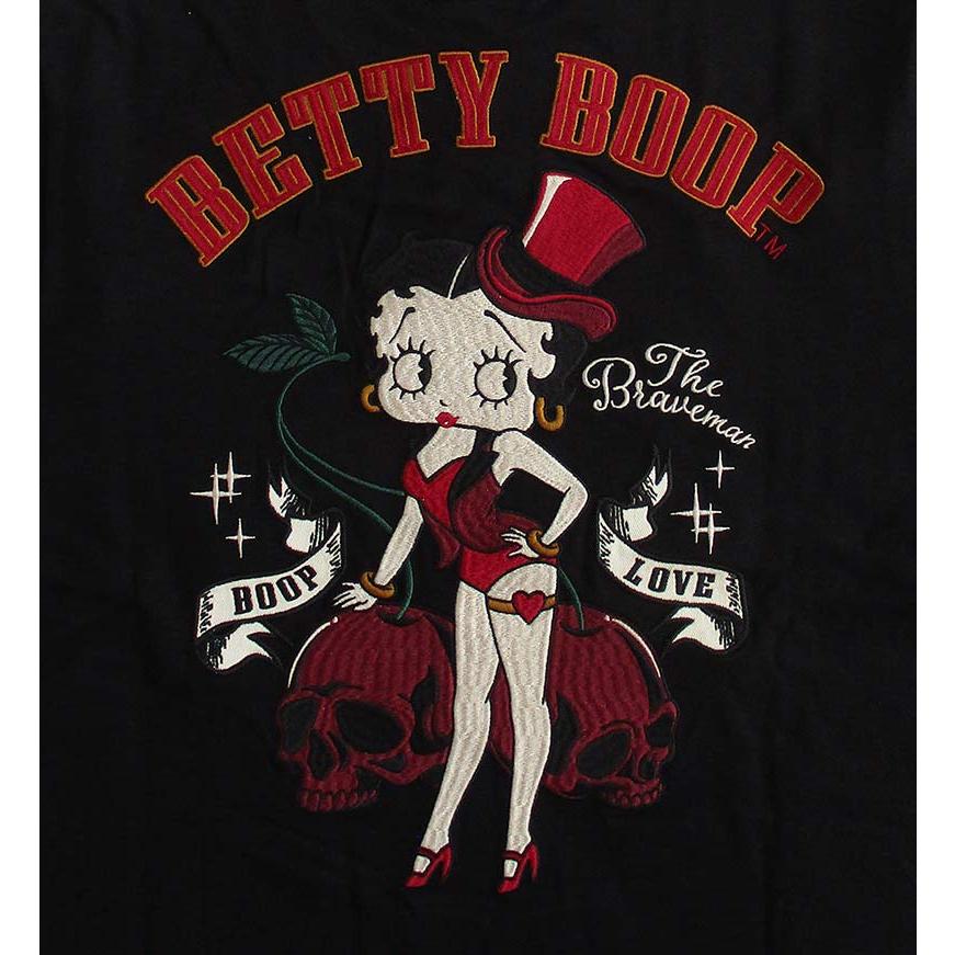 新品THE BRAVE MAN✖️ベティBETTYBOOP コラボ　L ベティーブープ Betty Boop 長袖Tシャツ ロンT メンズ レディース The