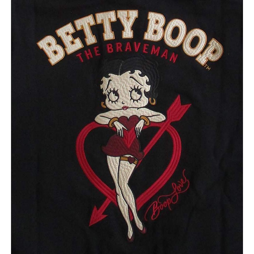 ベティーブープ Betty Boop 裏毛 ハーフZIPプルオーバー メンズ