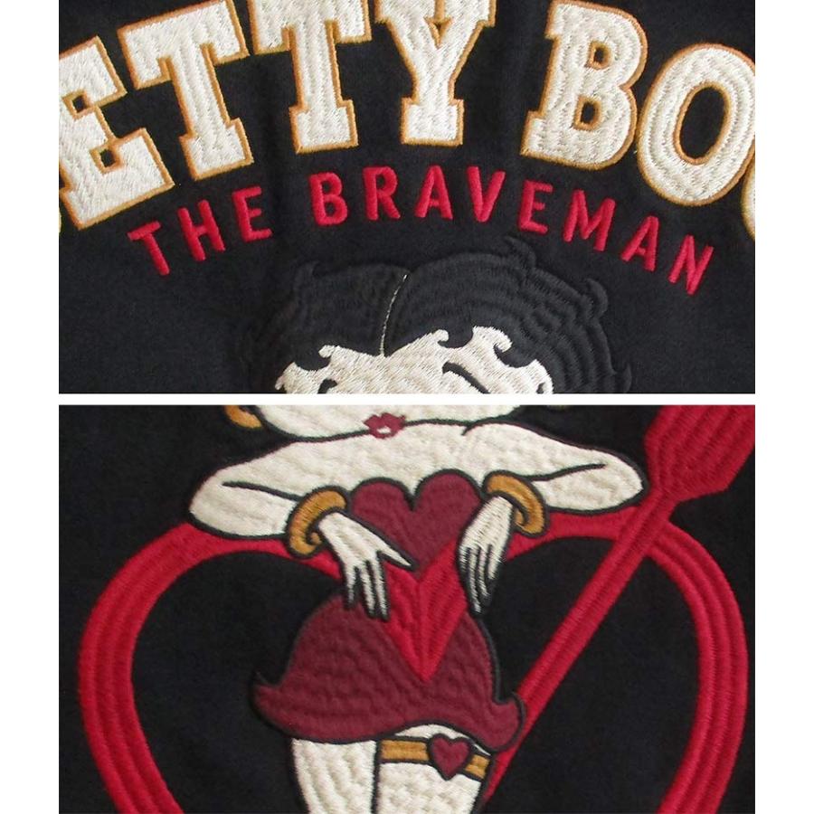 ベティーブープ Betty Boop 裏毛 ハーフZIPプルオーバー メンズ