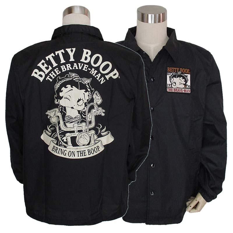 ベティーブープ ナイロンコーチジャケット Betty Boop メンズ